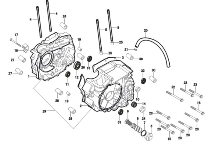 Soporte de Cable de Clutch al motor para Pitsterpro XTR 250 LC 