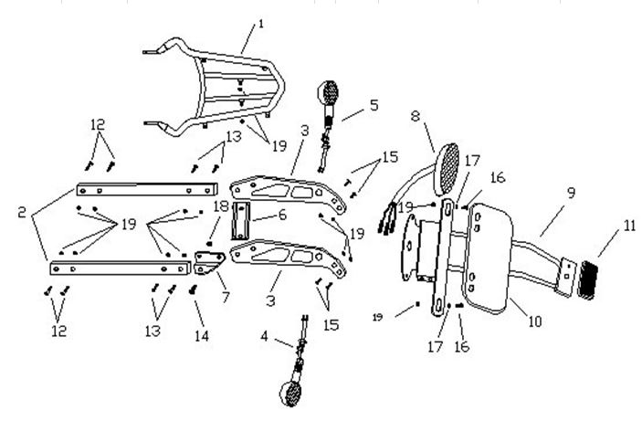Soporte de Placa para Pitsterpro XTR 250 LC / XTR230