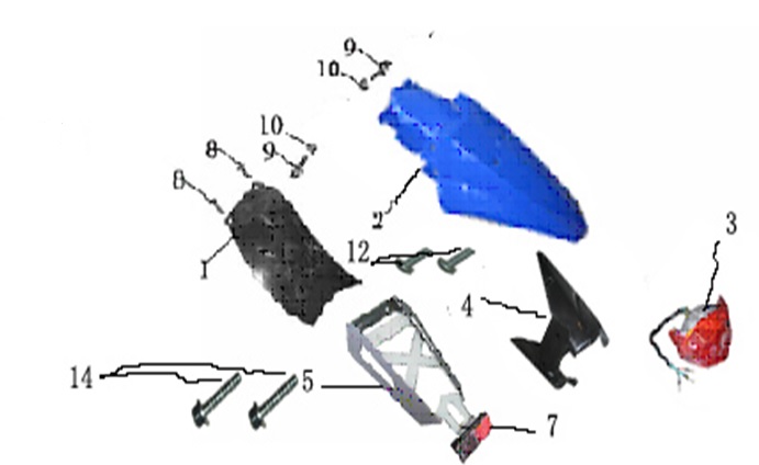 Soporte portaplaca XTR250 LC / 230 AC 2009-12