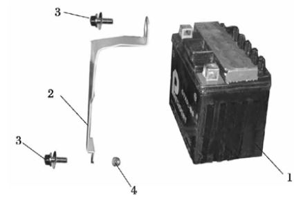 Sujetador de Bateria para Pisterpro LXT 400 / Formula XY 400