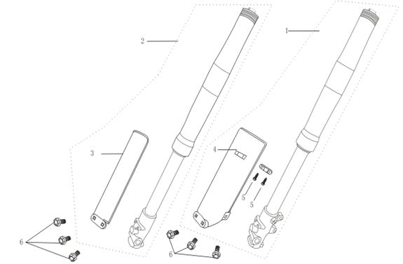 Suspension Completa para Kayo TD 125
