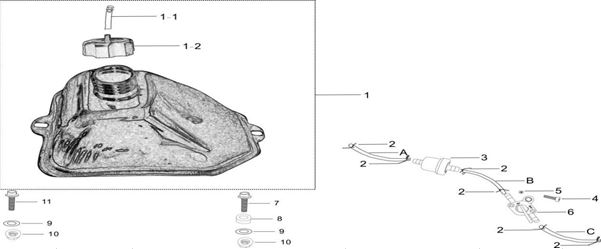 Tapon de Tanque de Combustible para Pitsterpro FXR 110 / Kayo AY70 AT 110
