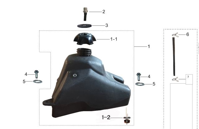 Tapon de Tanque de Combustible para Pitsterpro XTR 250 AC – XJR / Kayo TS TSD