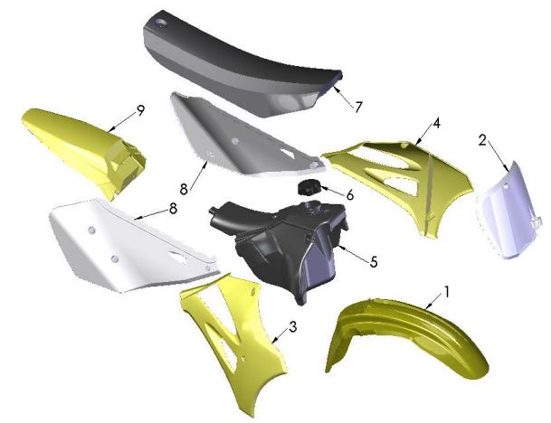 Plastica para Cobra CX 65 2013-21 , Ver Opciones*