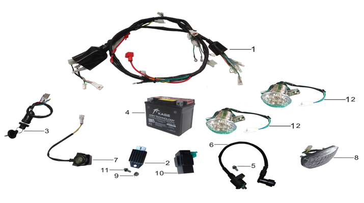 Bateria YT4L-BS para Pitsterpro XJR MX / Kayo TS TT190R