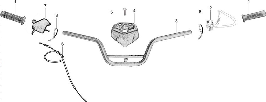 Cable de Gas para Pitsterpro FXR 110 / Kayo AY AT