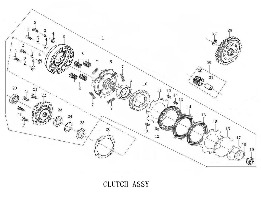 Clutch Completo Pitsterpro XJR – MX – FXR / Kayo TS TTR TSD
