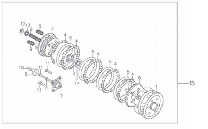 Clutch para  Kayo TT 140 (Kit)