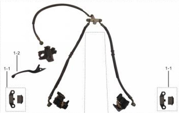 Fibras de Freno Delantero para Pitsterpro FXR 70 - 110 / Kayo AT 110