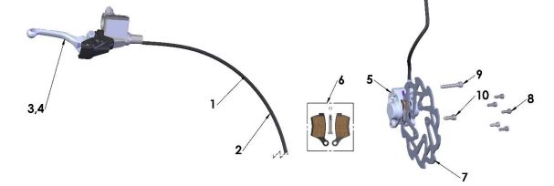 Fibras Freno Set Cobra 50cc OEM