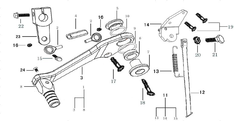 Patilla Cambios Pitsterpro XTR250 LC 2009-11