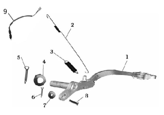 Patilla de Freno para Pitsterpro LXT 400 / formula XY 400