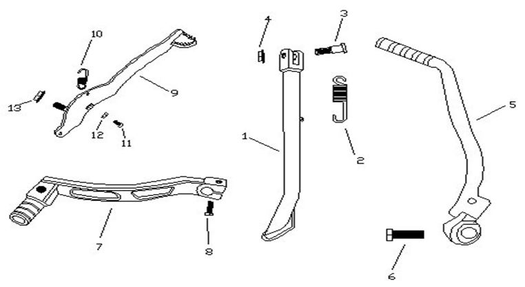 Patilla Freno Pitsterpro XTR 230v Ac 2011-12