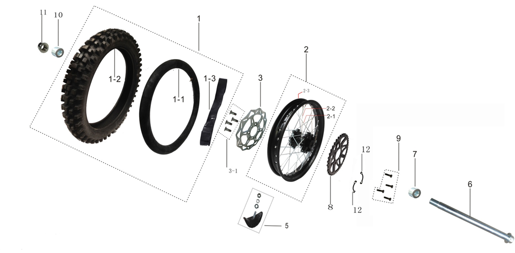 Piñon Trasero Kayo T2