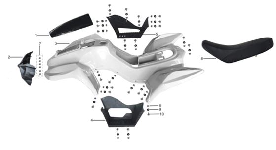 Plastica Cuadraciclo Kayo AY 70 – Kit Completo