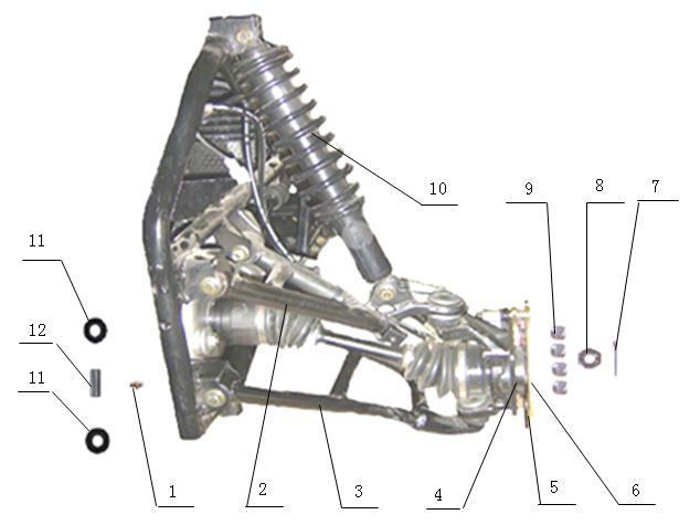 Seguro Tuerca Rotula Pitsterpro ATV 400