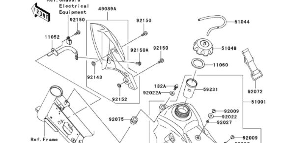 Soporte de Cobertor de Tanque para Kawasaki KLX 110 (usado)
