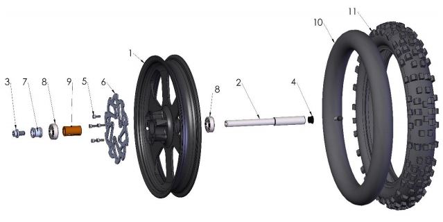 Tornillo de Eje Delantero para Cobra CX 50