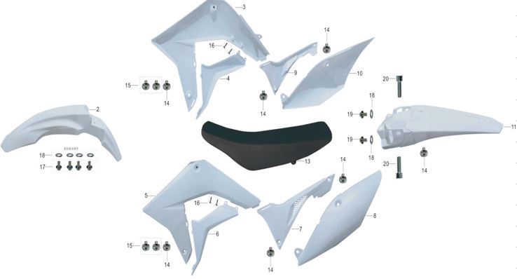 Tornillo Plastica para Pitsterpro XJR MX LXR FXR XTR / Kayo TS TSD TD TT