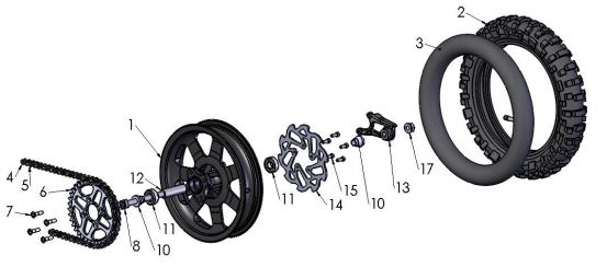 Aro 10 Trasero para Cobra CX 50