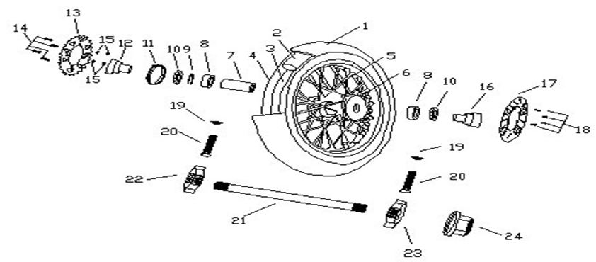 Bocina Trasera para Pitsterpro XTR 230 AC 2011-12