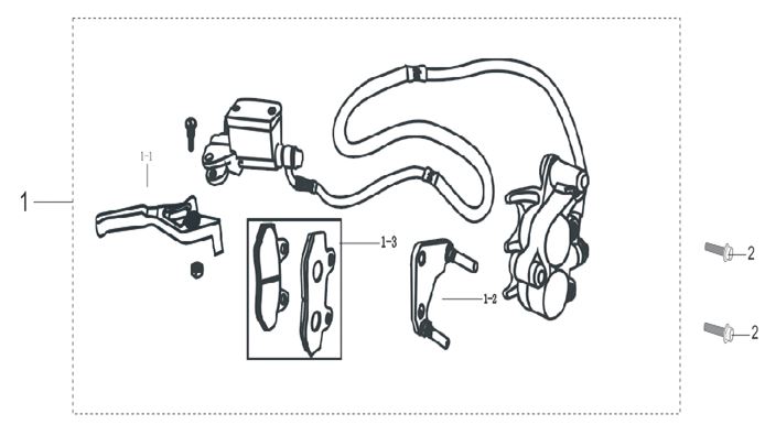 Freno Delantero Completo para Pitsterpro MX X5 / Kayo TT 125