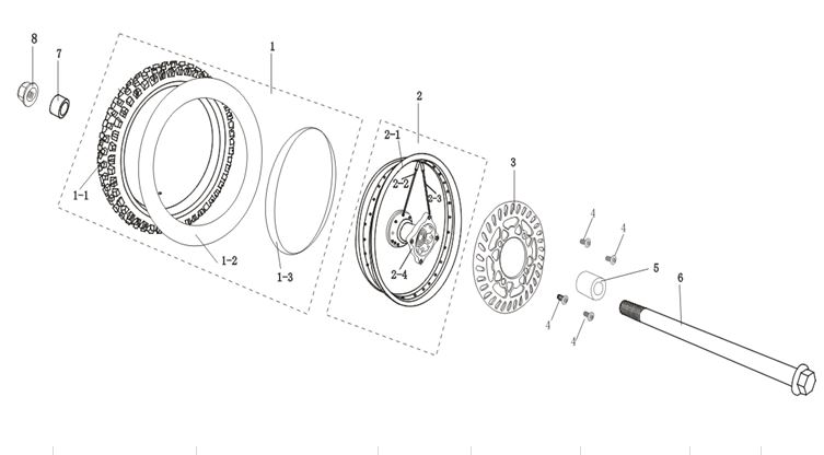 Eje de Aro Delantero para Pitsterpro MX / X5