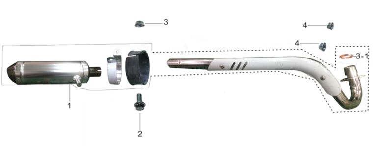 Silenciador para Kayo TS  TSD TT 2023 - actual