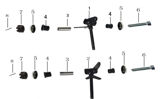 Bushing de Rotula y Horquilla para Kayo eA50 (Kit)