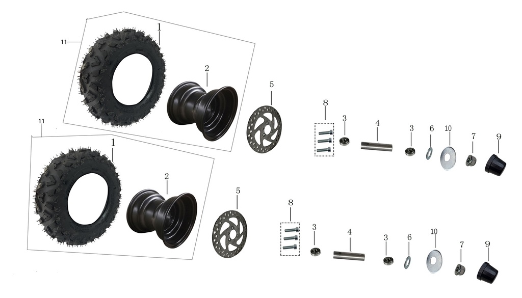 Llanta 6 - 13 / 5 de Cuadraciclo para Kayo eA50 Go Kart S70