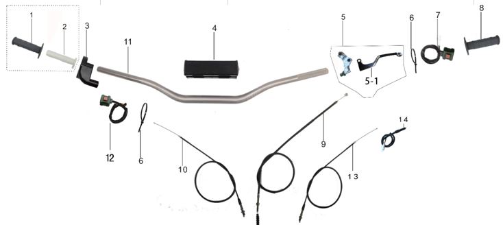 Base de Manilla de Clutch para Kayo K2 (Negro)