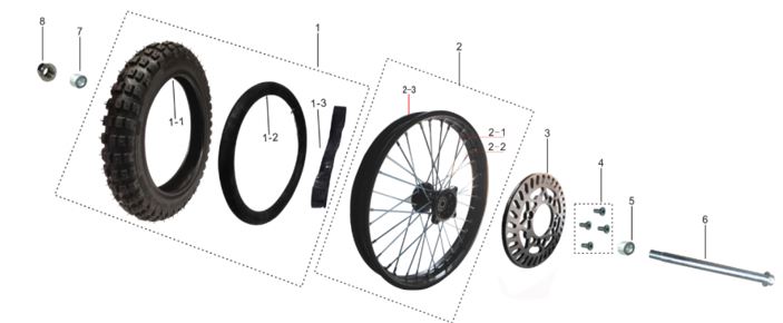 Aro 17 Delantero Completo Kayo TT
