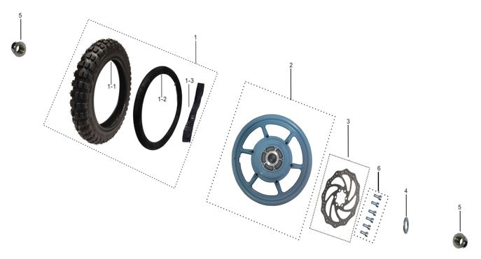 Aro 10 Trasero para Kayo eKMB (Motor de Eléctrico)