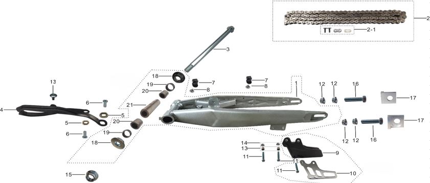 Rol de Horquilla para Kayo K2 (incluye Bushings)