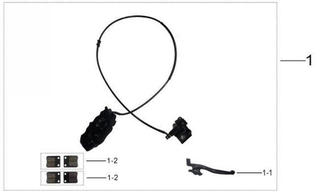 Manilla Freno Trasero Kayo AU 200 (Izquierda)