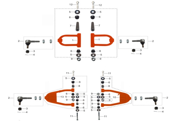 Bushing Horquilla Delantera Kit Kayo A 150