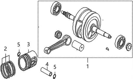 [D01030-0030-B1/C11] Piston Kit para Kayo AY 70