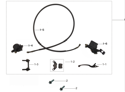 [4050070014-B1/27] Caliper de Freno Trasero para Kayo AY / AT