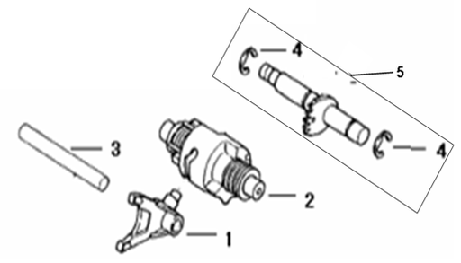 [101031-0212-B1/] Uña de Sincronizador de Cambios para Kayo AU 200