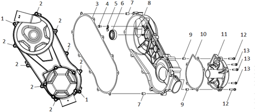 [1010400142y52-B2/D5] Empaque de Clutch Kit para Kayo AU 300