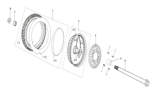 [4010020008-B1/] Aro 12 Delantero para Kayo TS 90