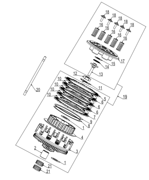 [1010291165-B1/K8] Fibras de Clutch Kit para Kayo K6R