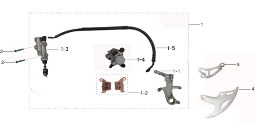 [XXXY-B2/E6] Caliper de Freno Delantero para Kayo TS / TSD