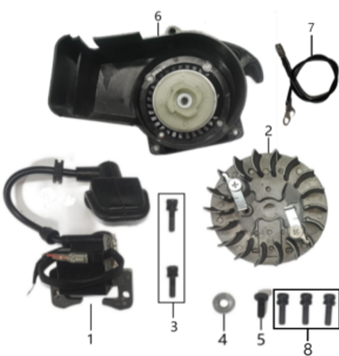 [A03060001002-B2/F28] Arranque Manual para Kayo A50 / SX 50