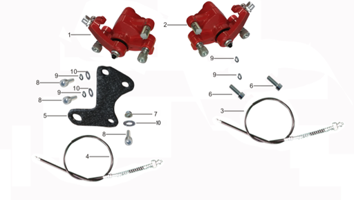 [6020160004-B2/F20] Cable de Freno Trasero para Kayo SX50