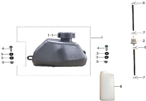 [8050010013-B2/E22] Pichinga de Gasolina para Kayo A50 / SX50