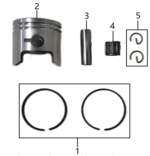 [A030300020-B2/F26] Piston Kit para Kayo SX50