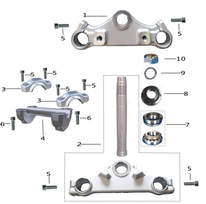 [903013002006-B2/C27] Tornillo de Base de Manivela y Estersio para Kayo TS / TT