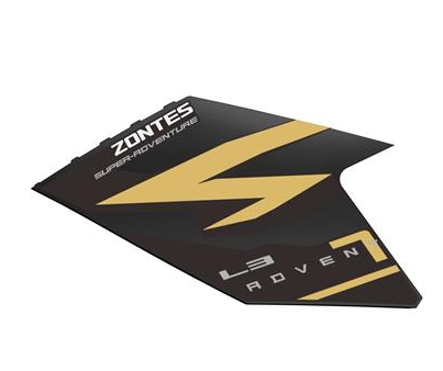 [4046803166023-BZ/#9] Cobertor Izquierdo de Frontal para Zontes ZT703-F (Negro Dorado)