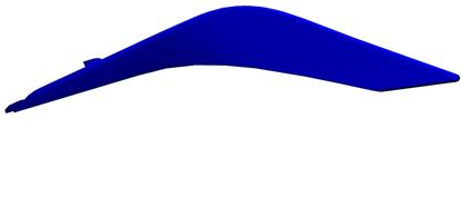 [1020468078063-Z/C5.3] Moldura Izquierda Decorativa de Carenado para Zontes ZT703-RR (Gris Azul)